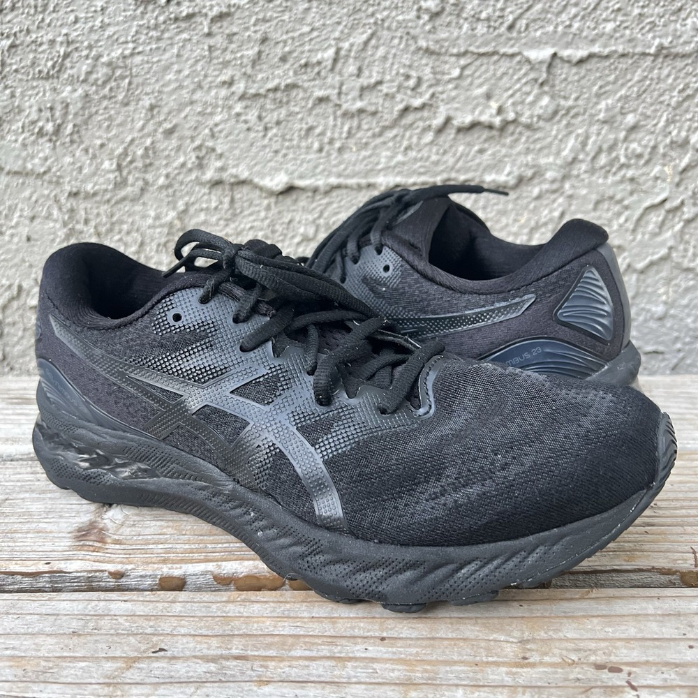 ASICS Shoes Women Size 9 Gel-Nimbus 23 Triple Black Running Comfort Walking